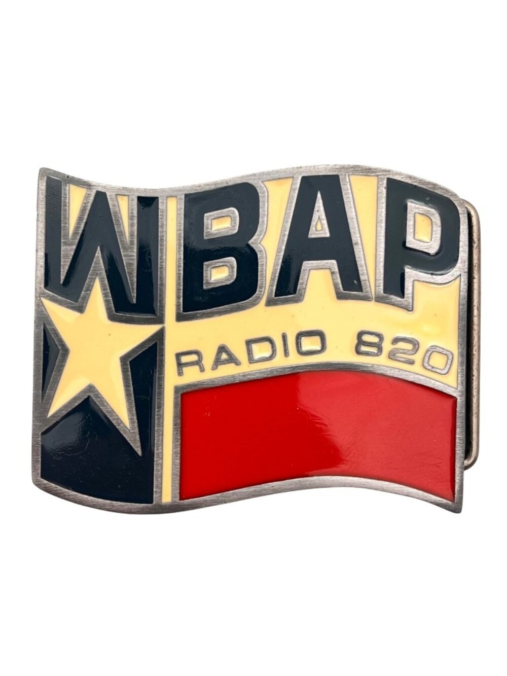 Vintage WBAP Radio 820 Belt Buckle By Impress Designs Inc. Irving Texas CD Hit